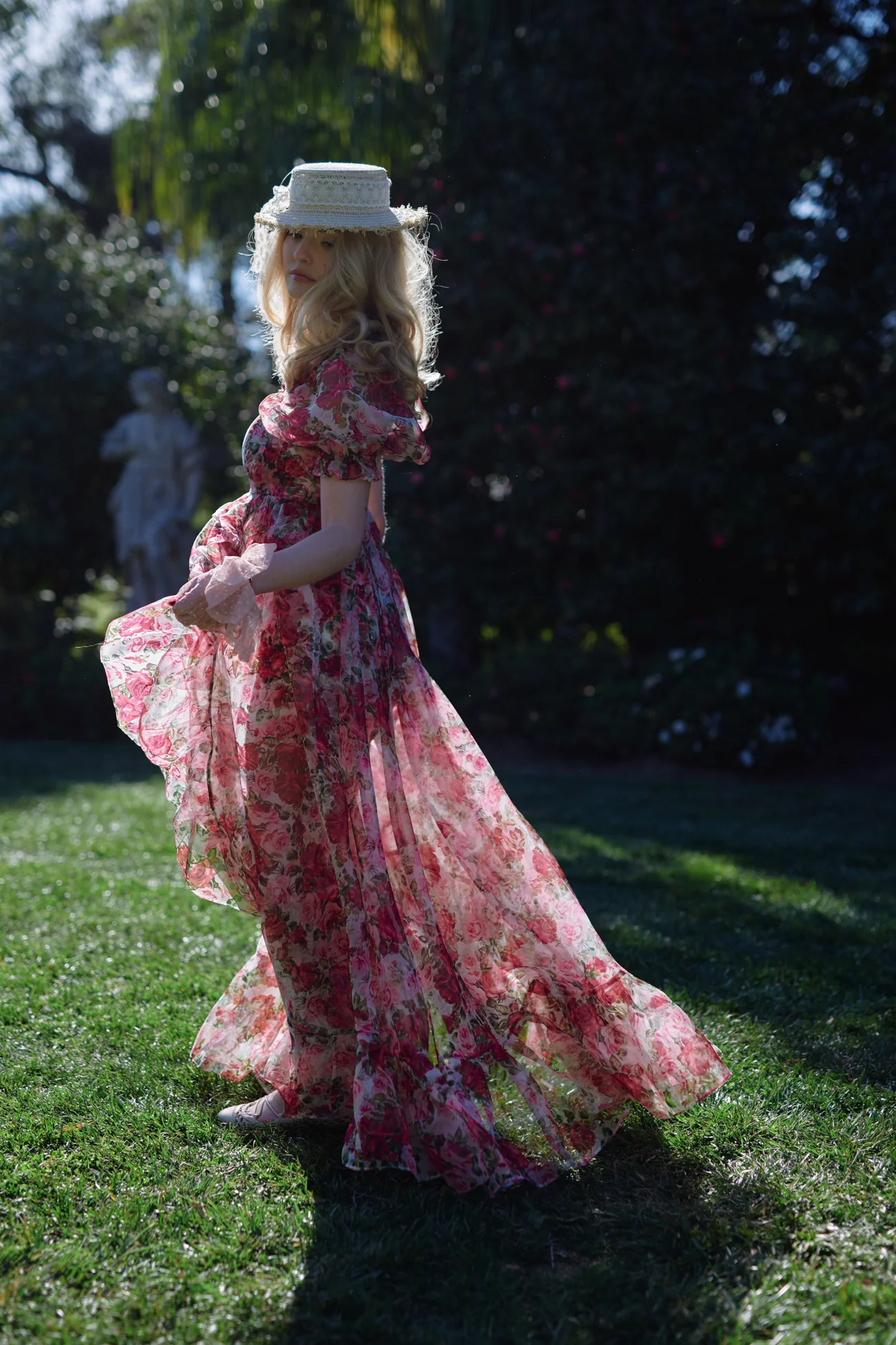 Roses Are Red Sheer Delight Ruffle Gown - Image 2