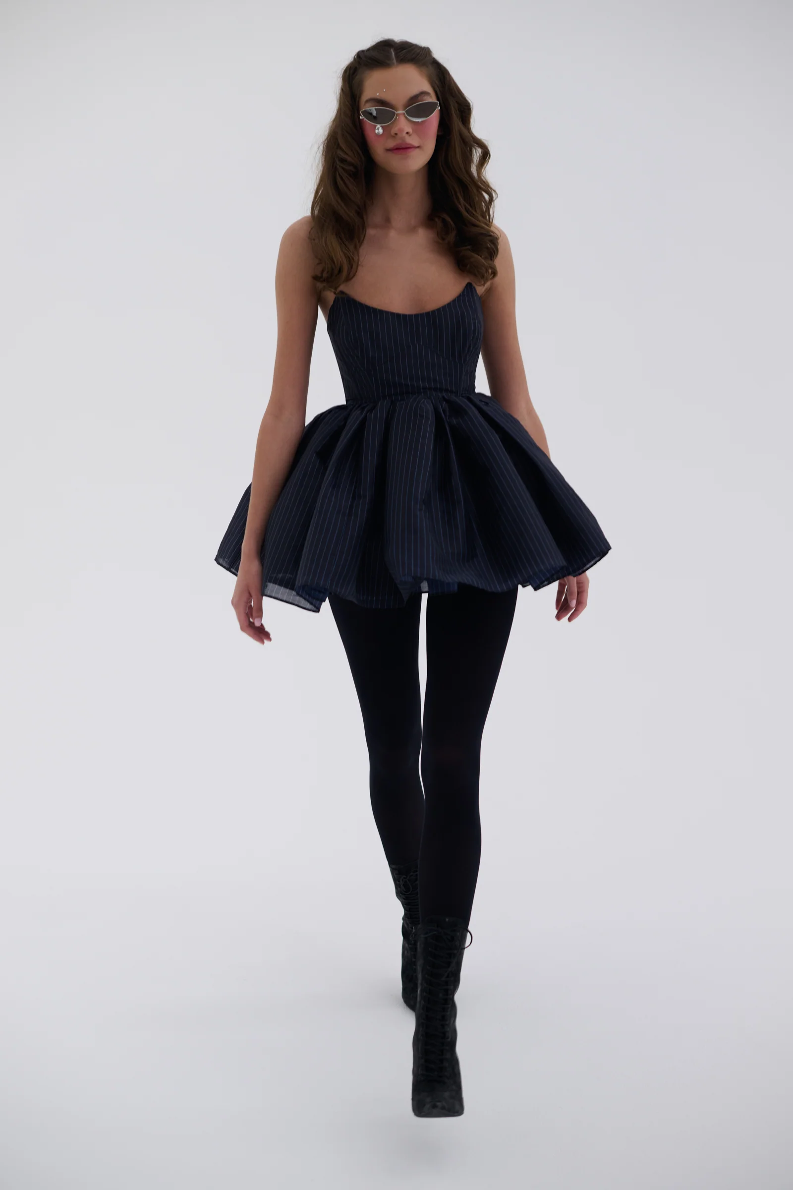 The Pinstripe Veuve Dress - Image 3